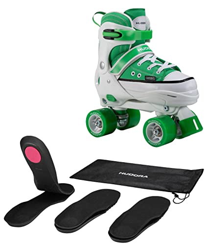 HUDORA Patines para Patines, Zapatillas para niños y jóvenes, Patines de Ruedas Ajustables – cómodos Patines quads, Disco