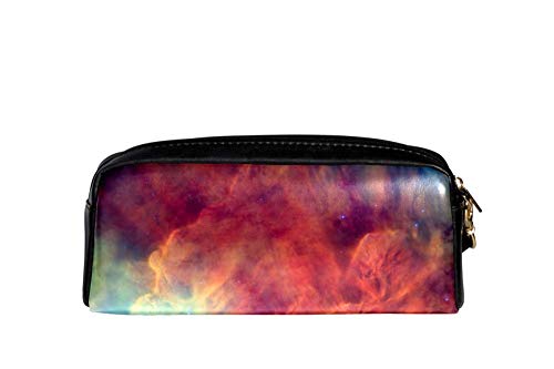 HZLM Stellar Lagoon Nebulosa Constelación Sagitario Bolsa portátil de cuero PU Estuche de lápiz escolar Estacionario Bolsas de lápiz a prueba de agua Bolsa de cosméticos Maquillaje Estuche de belleza