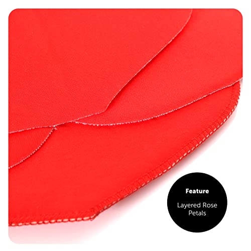 I LOVE FANCY DRESS LTD Rosa Sombrero Flor Disfraz Inglaterra Deporte PARTIDARIOS TOCADOS PÉTALOS Rojos con Capucha Verde INGLÉS Rosa