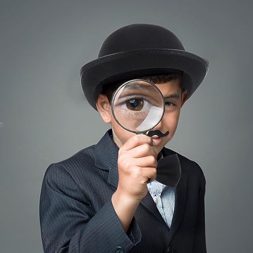 ibasenice 1 Juego De Herramientas De Detective Kit De Disfraces De Detective Suministros Para Fiestas Sombrero De Detective Bigote Kit De Detective Disfraz Para Niños Disfraz Para