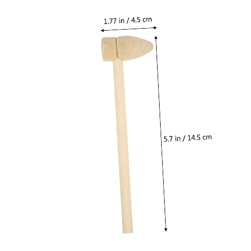 ibasenice 20 Piezas Martillo De Pastel Pequeño Mazo De Madera Planeta Pastel Mazo Mini Mazo De Madera Martillo De Corazón Rompible para Niños Mariscos Madera Mariscos Langosta Herramienta