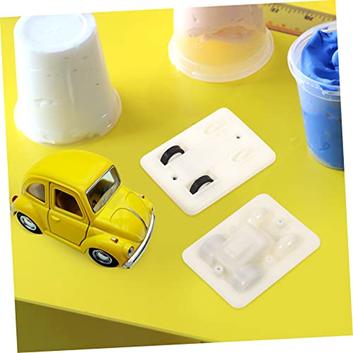 ibasenice 4 Piezas Tire Hacia Atrás De La Base Del Coche Accesorios Para Coche Accesorios Coche Maquetas Coches Maquetas De Coches Camión Juguete Arcilla Blanco El Plastico Ultraligero Niño