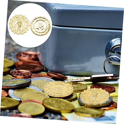 ibasenice 400 Uds Pirata Niños Token Pirata Tesoro Día De San Patricio Entradas De Carnaval Pirata Para Eventos Niño Maquillaje Moneda De Juego De Plástico