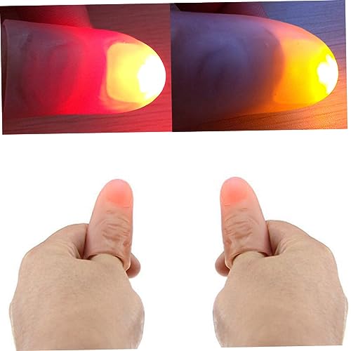 ibasenice Juego De Juegos para Niños Juguetes Luminosos Juguetes para Niños Juguetes Flash Juguete para Niños Punta del Dedo LED Luz LED Falsa Pulgar Ahora Me Ves Lámpara De Dedo Accesorios