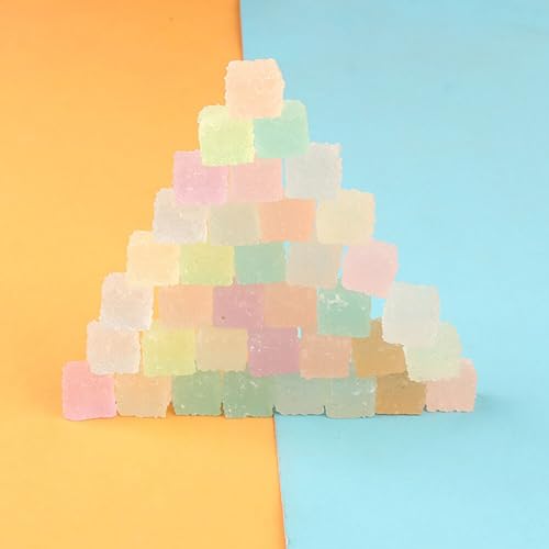 ifundom 30 Cubos De Azúcar Luminosos Coloridos Caramelos Falsos Que Brillan En La Oscuridad Lindos Juguetes Mochi De Comida para El Hogar Decoración De Exhibición De Cocina