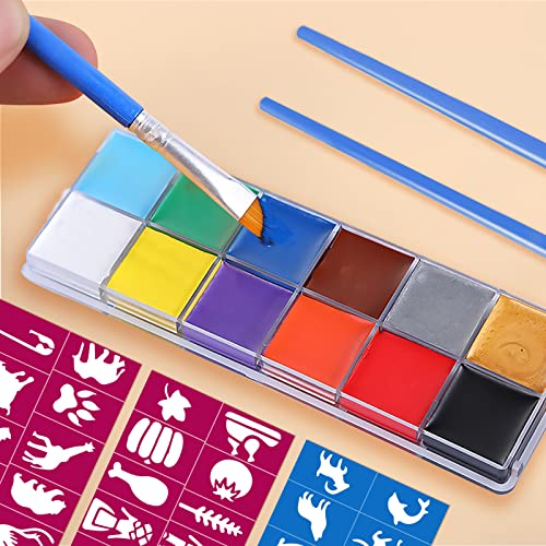 IJHYGD Pinturas Cara para Niños 11Pcs Pinturas de Cara Pintura para Pintar Barriga Embarazada Pinta Caras para Niños Pintura Corporal Embarazadas al Agua para La Cara