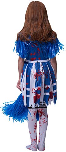 IKALI Disfraz de animadora zombie para niña, High School Bloody Fancy Dress Up con traje de pompones