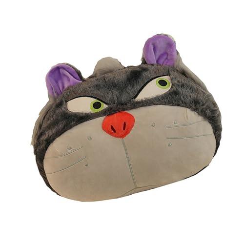 ImockA Disney Cenicienta Princesa Anime Película Peluches Lucifer Gato Forma Muñecas Juguete de Peluche Cómodo Algodón Figura de Felpa Gato Malo Sentado Juguete Suave(Size:50cm,Color:Gris)