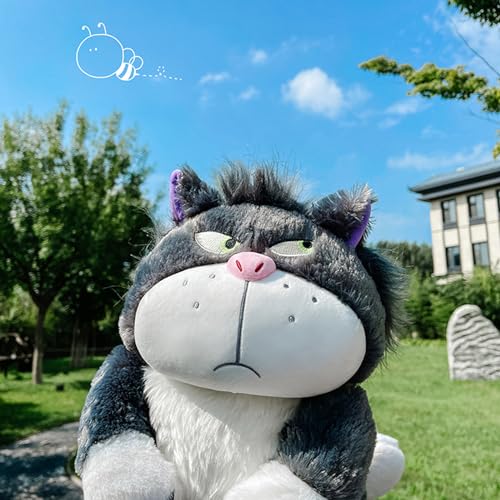 ImockA Kawaii Lucifer Gato Peludo Peluches Dibujos Animados Cenicienta Niños Princesa Peluche Peluche Peluche Muñeca Adolescentes Damas Popular Almohada Peluche Juguete(Size:70cm,Color:Gris)