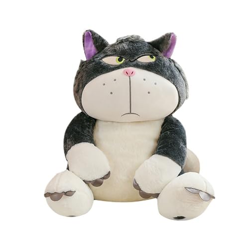 ImockA Kawaii Lucifer Gato Peludo Peluches Dibujos Animados Cenicienta Niños Princesa Peluche Peluche Peluche Muñeca Adolescentes Damas Popular Almohada Peluche Juguete(Size:70cm,Color:Gris)