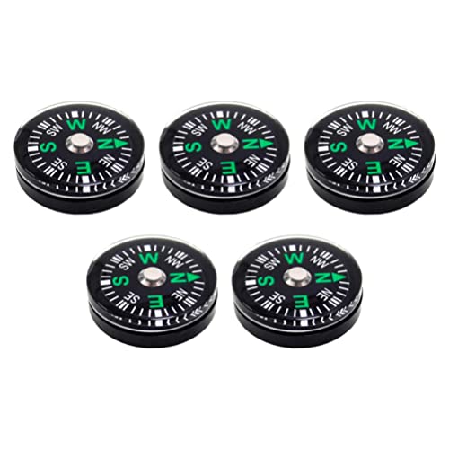 INOOMP Mochila De Viaje 5Pcs Mini Brújula Aire Orientación Portátil Compass Clear Acampar Camping Compass Toy Chino para Acampar Caminatas 15 Mm Mochilas De Viaje