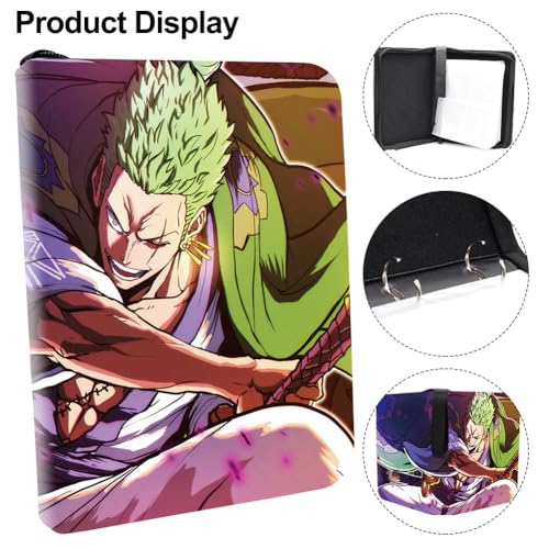 IOSCDH One-Piece Álbum de Cartas Coleccionables, One-Piece Album Cartas, Álbum de Recortes para Tarjetas Sauron, Carpeta de 240 Cartas de 30 Páginas, Álbum de Tarjetas Coleccionables