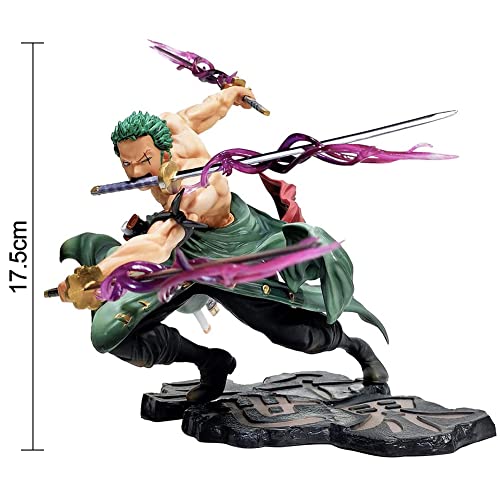 IQEPXTGO One Piece Figura de Acción Popular Roronoa Zoro Anime Modelo Estatua De PVC, Muñeca Coleccionable Juguetedecoración Colección Collectibles De Adornos Escritorio, Regalo De Cumpleaños 26cm