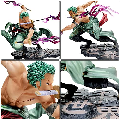 IQEPXTGO One Piece Figura de Acción Popular Roronoa Zoro Anime Modelo Estatua De PVC, Muñeca Coleccionable Juguetedecoración Colección Collectibles De Adornos Escritorio, Regalo De Cumpleaños 26cm