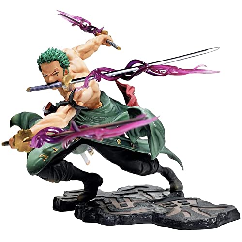 IQEPXTGO One Piece Figura de Acción Popular Roronoa Zoro Anime Modelo Estatua De PVC, Muñeca Coleccionable Juguetedecoración Colección Collectibles De Adornos Escritorio, Regalo De Cumpleaños 26cm