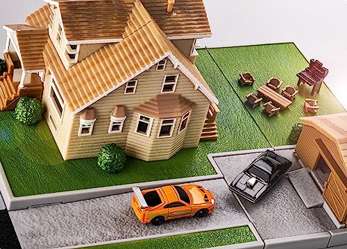 Jada-Casa Garaje de Toretto Fast & Furious, Playset Diorama, Incluye Dos Nano Vehículos, Coleccionismo (253203081)