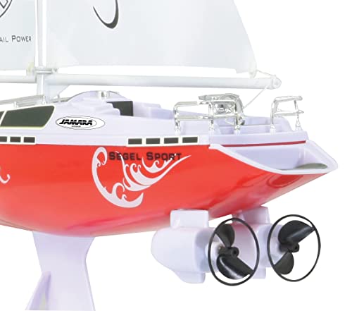 Jamara 040250 - Velero Atlantique 27Mhz 2CH RTR - 2 Motores, Peso del plomo para la estabilización, apto para piscina o lago