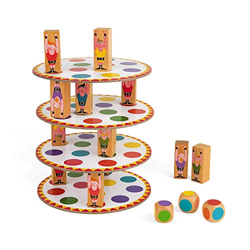 Janod - Acrobat' - Juego de Habilidad y Estrategia, Juegos de Mesa para Niños, Concentración y Motricidad Fina, para 2 Jugadores O Más - Desde Los 5 Años, J02757 & Juego, Multicolor (Juratoys J02695)