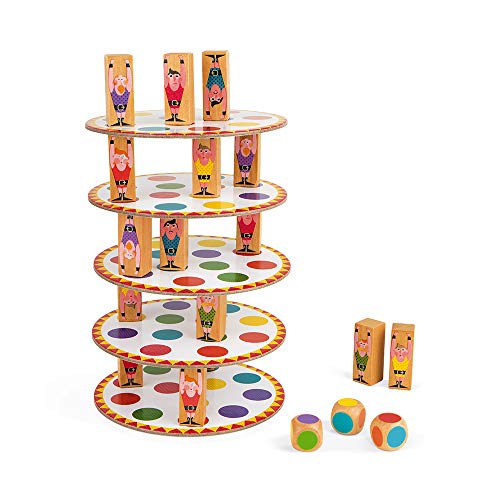 Janod - Acrobat' - Juego de Habilidad y Estrategia, Juegos de Mesa para Niños, Concentración y Motricidad Fina, para 2 Jugadores O Más - Desde Los 5 Años, J02757 & Juego, Multicolor (Juratoys J02695)