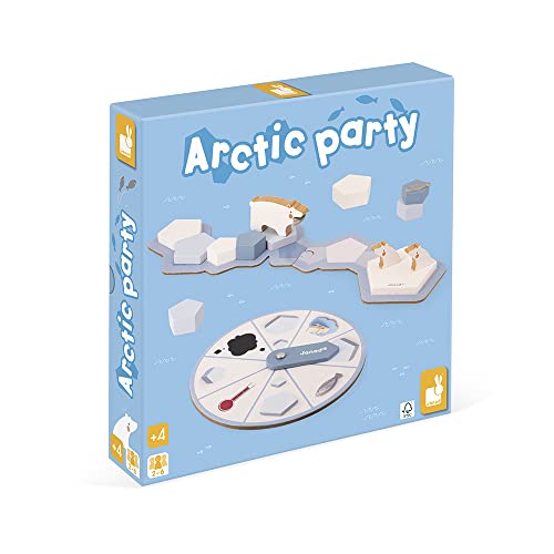 Janod - Arctic Party - Juego de Mesa Colaborativo para Niños - Tema Osos Polares - Madera y Cartón - 2 a 6 Jugadores - Certificado FSC - A partir de 4 Años, J02469