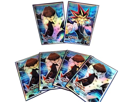 JAW REX Yu-Gi-Oh! Duel Links Holographic Card Sleeves (Seto Kaiba) | 60 fundas holográficas de tamaño japonés