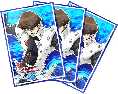 JAW REX Yu-Gi-Oh! Duel Links Holographic Card Sleeves (Seto Kaiba) | 60 fundas holográficas de tamaño japonés