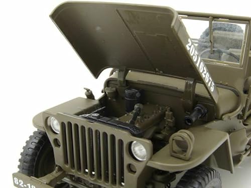 Jeep Willys Abierto EEUU Ejército 1/18 Metal D-Day Operación Overlord