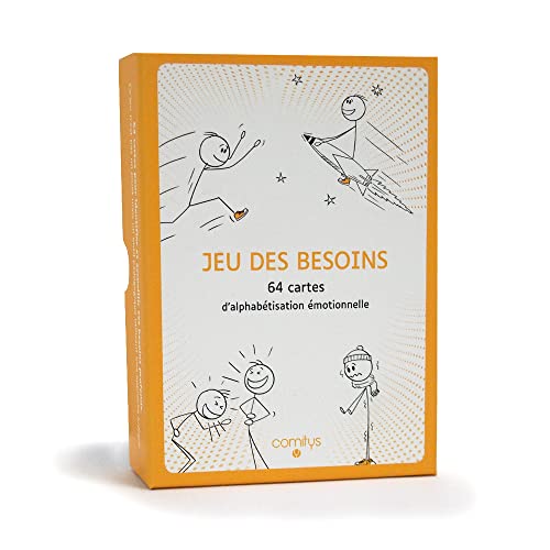 Jeu des Besoins | 64 Cartes d’Alphabétisation Émotionnelle | Outil Pédagogique Inspiré de la Communication Non-Violente | Coaching, Formations, Conseil en Entreprise, Thérapie, Écoles