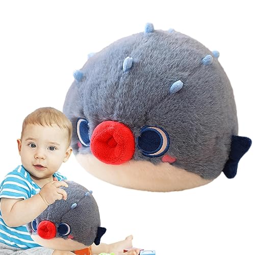 JINGAN Cojín rechoncho del pez Globo,Peluche simulación Puffer | Simulación Puffer Felpa Rellena Puffer Mar Animal Felpa Animal Juguete, Cojín para Niños Océano Peces Regalos