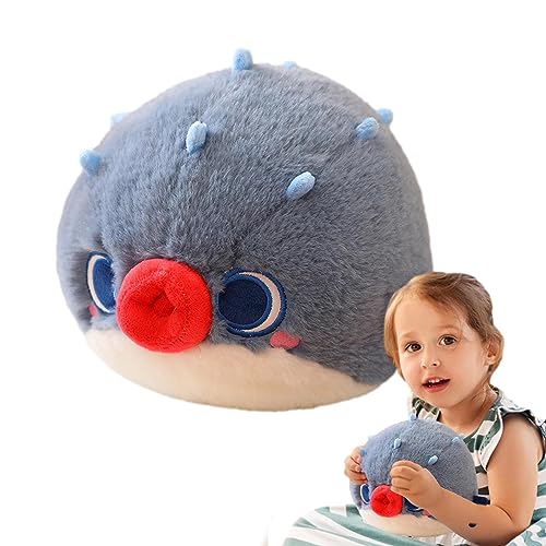 JINGAN Cojín rechoncho del pez Globo,Peluche simulación Puffer | Simulación Puffer Felpa Rellena Puffer Mar Animal Felpa Animal Juguete, Cojín para Niños Océano Peces Regalos