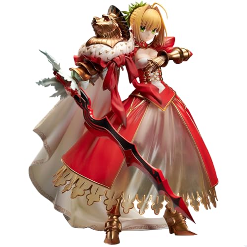 Jiumaocleu Fate Stay Night - Estatua de figura de Nero Claudius, figura FGO de 25 cm, modelo de personaje de susurros del amanecer, escultura falsa extraña, decoración de escritorio coleccionable