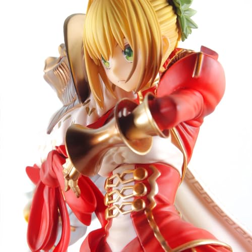 Jiumaocleu Fate Stay Night - Estatua de figura de Nero Claudius, figura FGO de 25 cm, modelo de personaje de susurros del amanecer, escultura falsa extraña, decoración de escritorio coleccionable