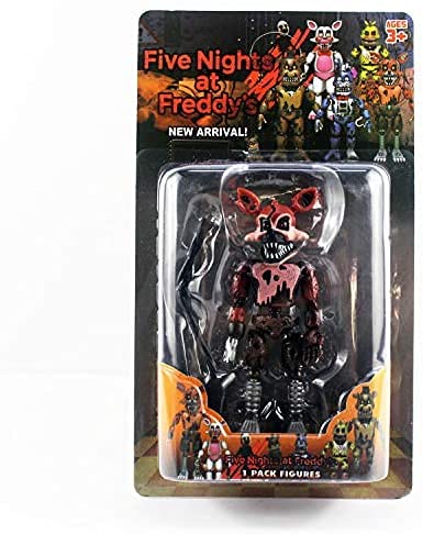 Jiumaocleu FNAF Figures Breach Security Dreadbear Foxy Chica Bonnie Five Nights Game Figuras de acción Figura de juego de terror con adornos luminosos modelo