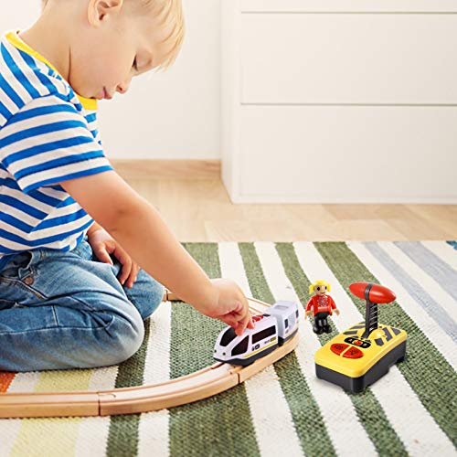 jojofuny Tren de Control Remoto Eléctrico Juguete para Niños Tren Modelo Juguete Educativo Gran Regalo para Niños ( Sin Batería )