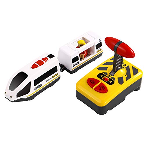 jojofuny Tren de Control Remoto Eléctrico Juguete para Niños Tren Modelo Juguete Educativo Gran Regalo para Niños ( Sin Batería )