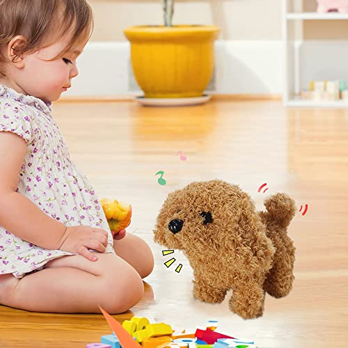 Jooheli Mascota Interactiva, Perritos de Juguete Que Andan, Peluche Interactivo Electrónico Cachorro Mascota con Caminando y Ladrando, Mascota Interactiva Perro Regalos para Niños 3 4 5 6+ Años