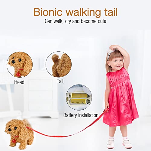 Jooheli Mascota Interactiva, Perritos de Juguete Que Andan, Peluche Interactivo Electrónico Cachorro Mascota con Caminando y Ladrando, Mascota Interactiva Perro Regalos para Niños 3 4 5 6+ Años