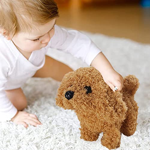 Jooheli Mascota Interactiva, Perritos de Juguete Que Andan, Peluche Interactivo Electrónico Cachorro Mascota con Caminando y Ladrando, Mascota Interactiva Perro Regalos para Niños 3 4 5 6+ Años