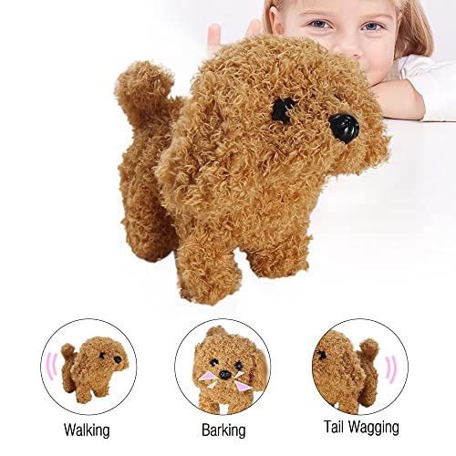 Jooheli Mascota Interactiva, Perritos de Juguete Que Andan, Peluche Interactivo Electrónico Cachorro Mascota con Caminando y Ladrando, Mascota Interactiva Perro Regalos para Niños 3 4 5 6+ Años