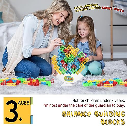 JoyJoyful Tetra Tower Balance Building Blocks, 32pcs Juguetes Niños 3 4 5 6 años, Juegos Montessori Educativos, Tetris Tower Game Juguetes Equilibrar Apilables, Juegos de Viajes Familiares Fiestas