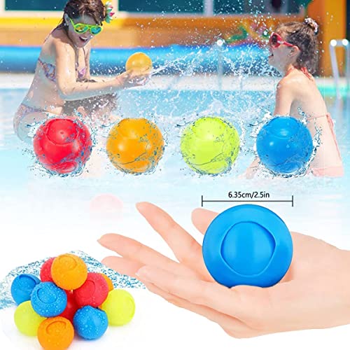 Juego de 12 Bombas Bolas de Agua, Globos de Agua Llenado Rapido, Reutilizables y con Cierre Automático Globos de Agua para Jardín Playa y Fiesta, para Niños a Partir de 3 Años y Sdultos (12 PCS)