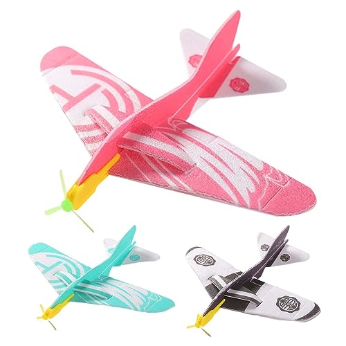 Juego de 2 aviones planeadores de espuma de mano, ultraligeros y creativos, juguete interactivo para niños