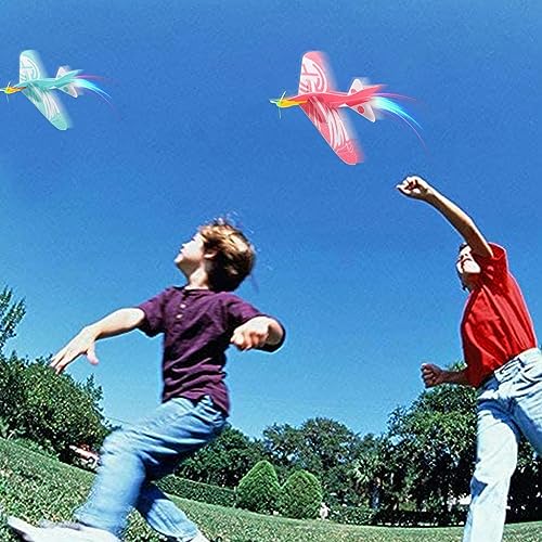 Juego de 2 aviones planeadores de espuma de mano, ultraligeros y creativos, juguete interactivo para niños