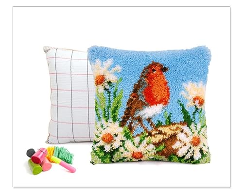 Juego de funda de almohada para adultos y niños, juego de ganchos de 43 x 43 cm, juego de funda de almohada para adultos y niños, accesorio para el hogar (urraca y flor)