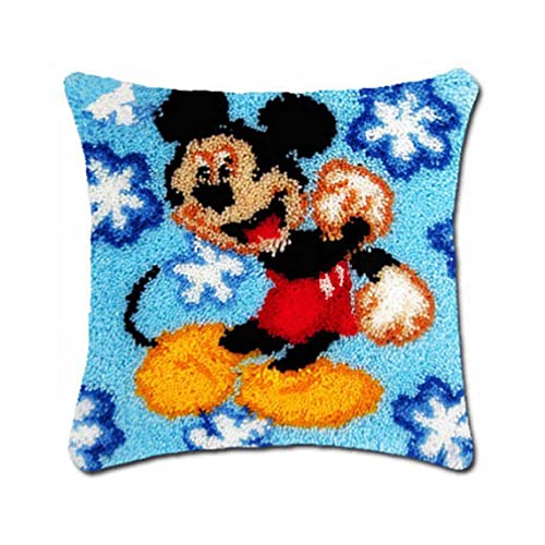 Juego de funda de almohada para adultos y niños, juego de ganchos de 43 x 43 cm, juego de funda de almohada para adultos y niños, juego de accesorios para el hogar (Micky)