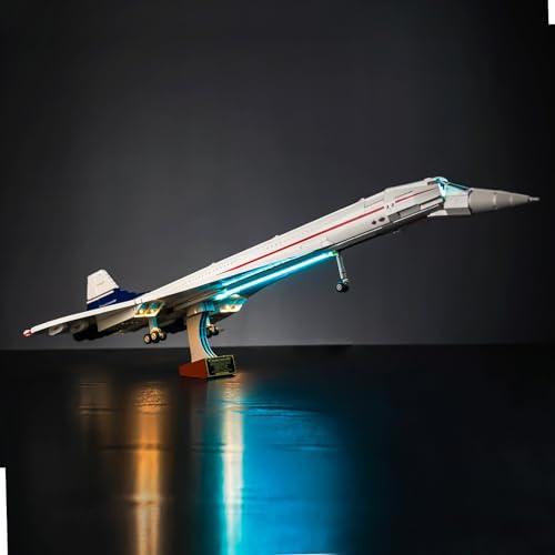 Juego de luces LED para Lego 10318 Airbus Concorde (no Lego), juego de iluminación decorativa para Lego Concorde, juguetes creativos