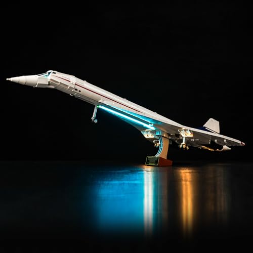 Juego de luces LED para Lego 10318 Airbus Concorde (no Lego), juego de iluminación decorativa para Lego Concorde, juguetes creativos