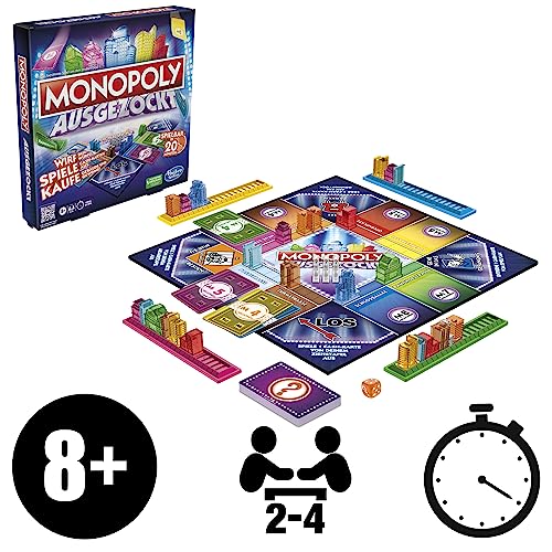 Juego de Mesa Monopoly de Monopoly para 2 – 4 Jugadores, Tiempo de Juego de 20 Minutos Aprox.