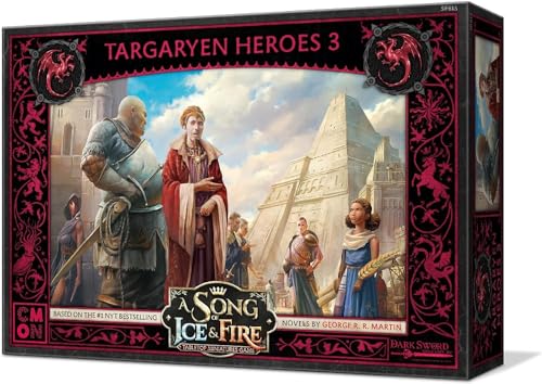 Juego de miniaturas de mesa de Canción de Hielo y Fuego Targaryen Heroes III Box Set,Juego de estrategia para adolescentes y adultos,Tiempo de juego promedio de 45 a 60 minutos,Hecho por CMON