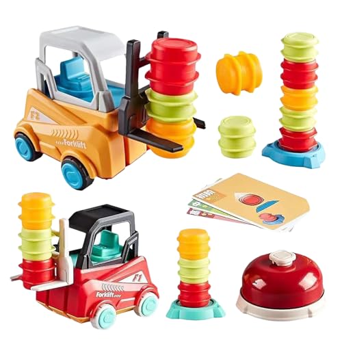 Juego De Transporte De Carretilla Elevadora Para Niños, Juguetes De Juego De Apilamiento De Horquillas, Juego De Habilidades De Apilamiento Y Combinación, Juego De Clasificación Para Niños, Juguetes D